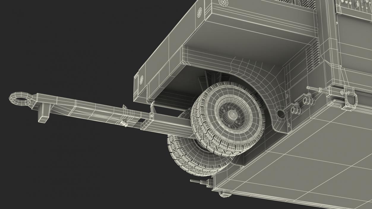 Aircraft Air Start Unit Trailer Mounted 3D model