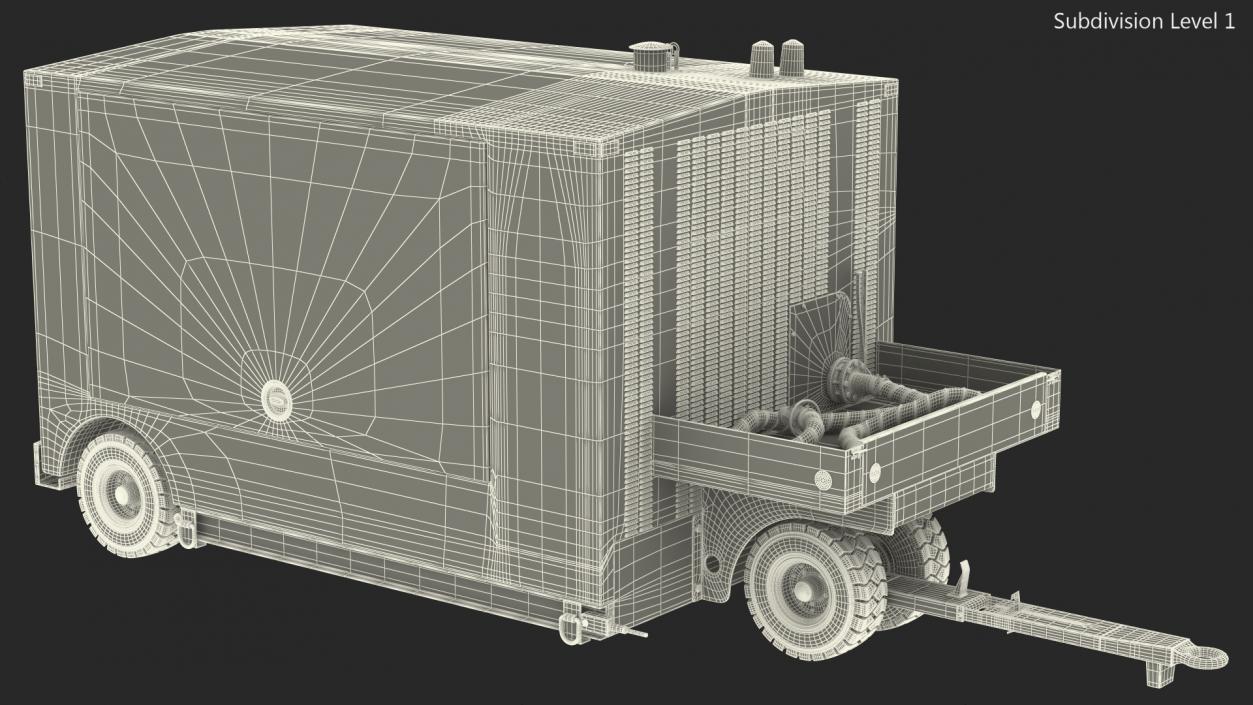 Aircraft Air Start Unit Trailer Mounted 3D model