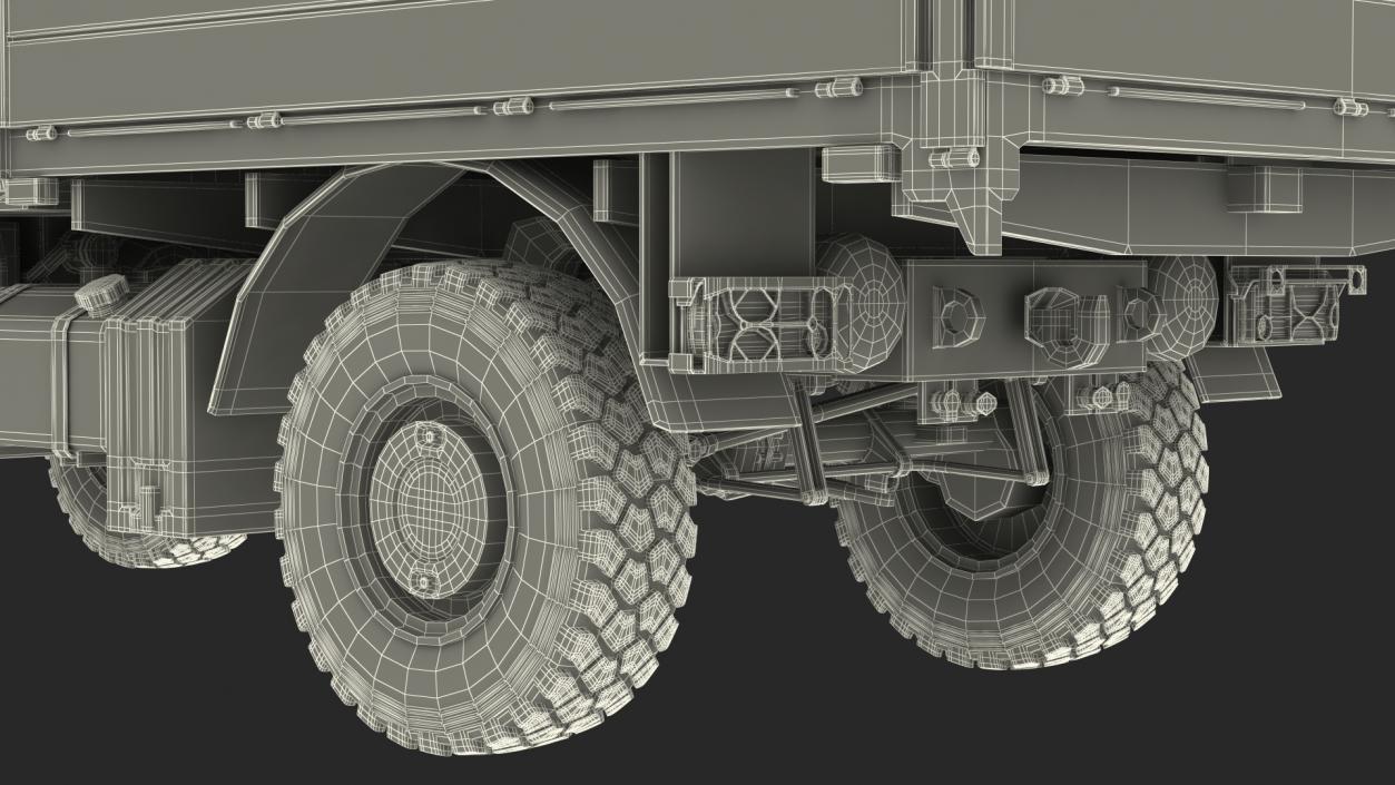 Mercedes Benz Unimog 4023 Off Road Vehicle Rigged 3D model