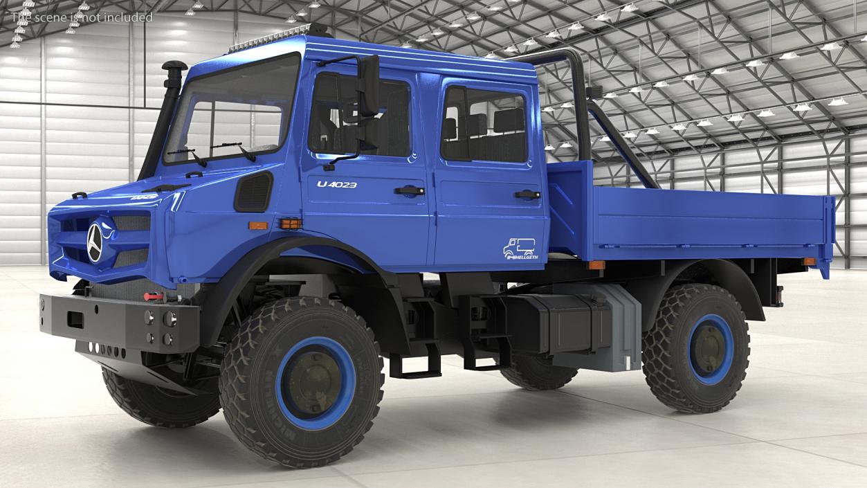 Mercedes Benz Unimog 4023 Off Road Vehicle Rigged 3D model