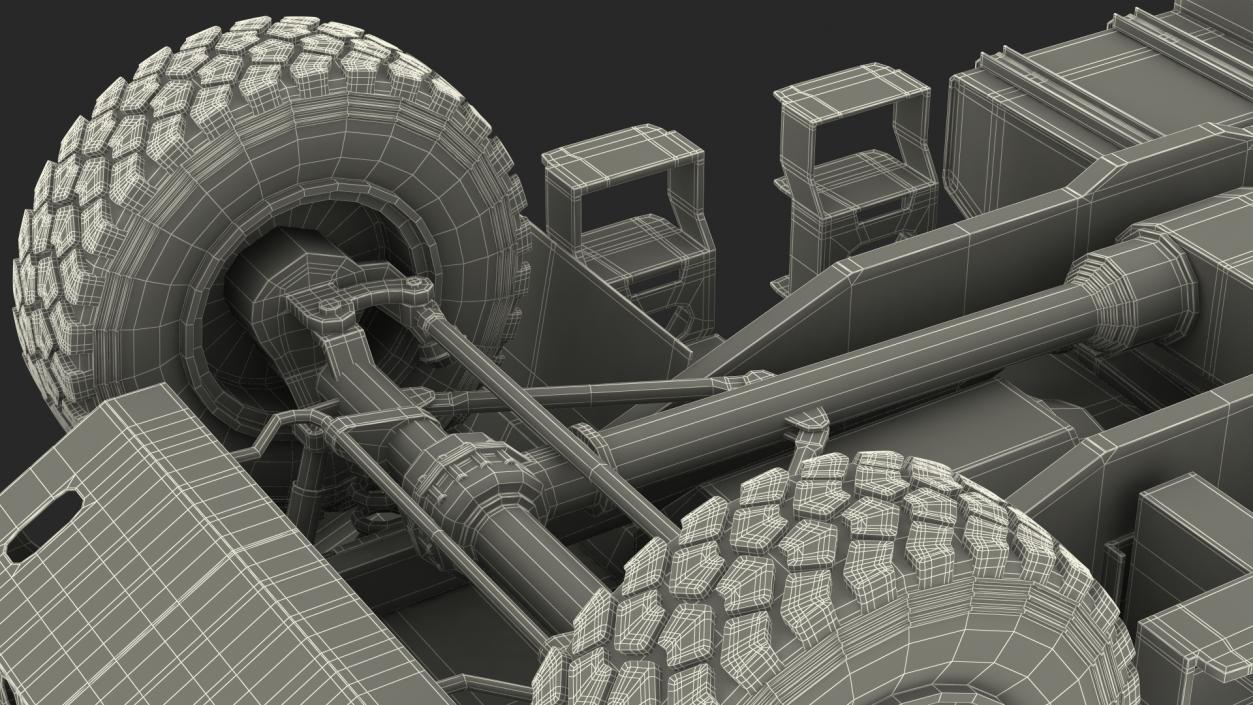 Mercedes Benz Unimog 4023 Off Road Vehicle Rigged 3D model