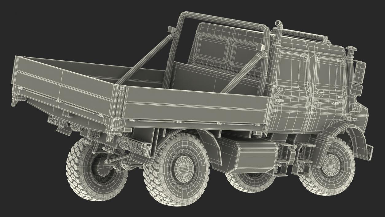 Mercedes Benz Unimog 4023 Off Road Vehicle Rigged 3D model