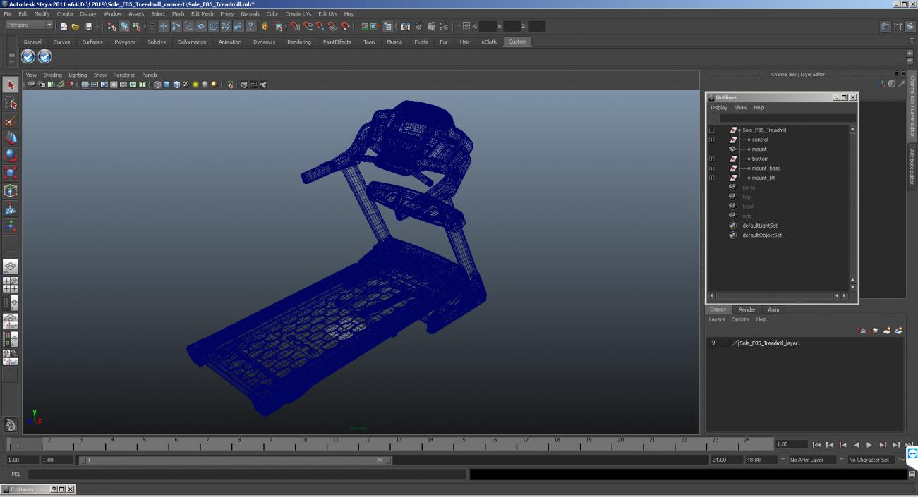 3D Sole F85 Treadmill model