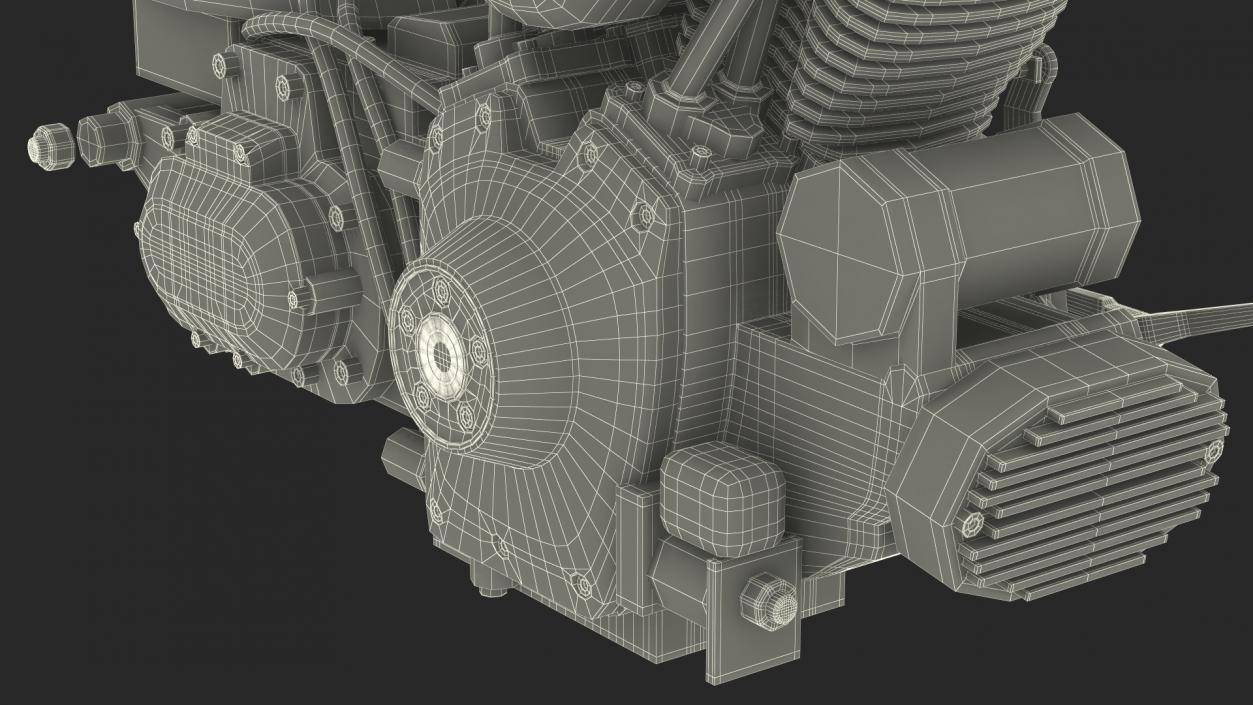 Motorcycle V-Twin Engine 3D model