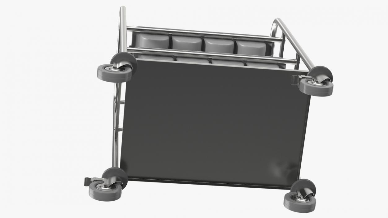 3D Tray Cutlery Trolley Empty