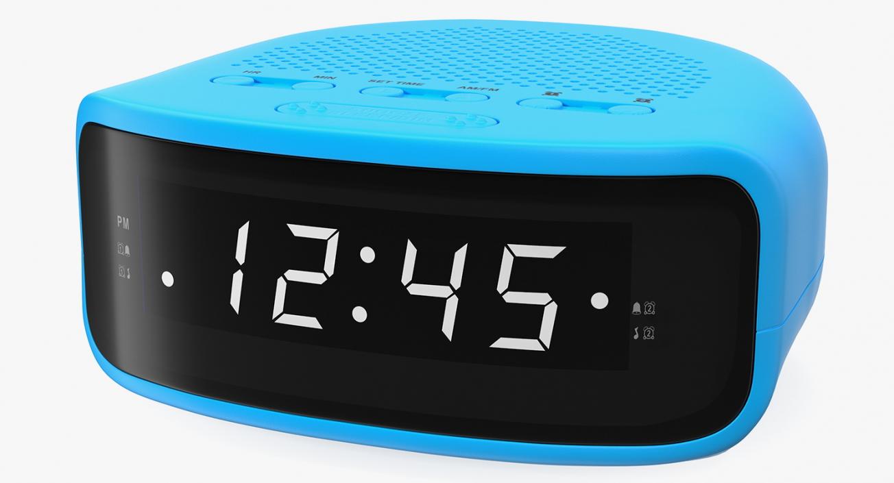 Digital Clock Radio Generic 3D