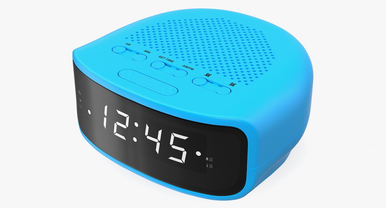 Digital Clock Radio Generic 3D