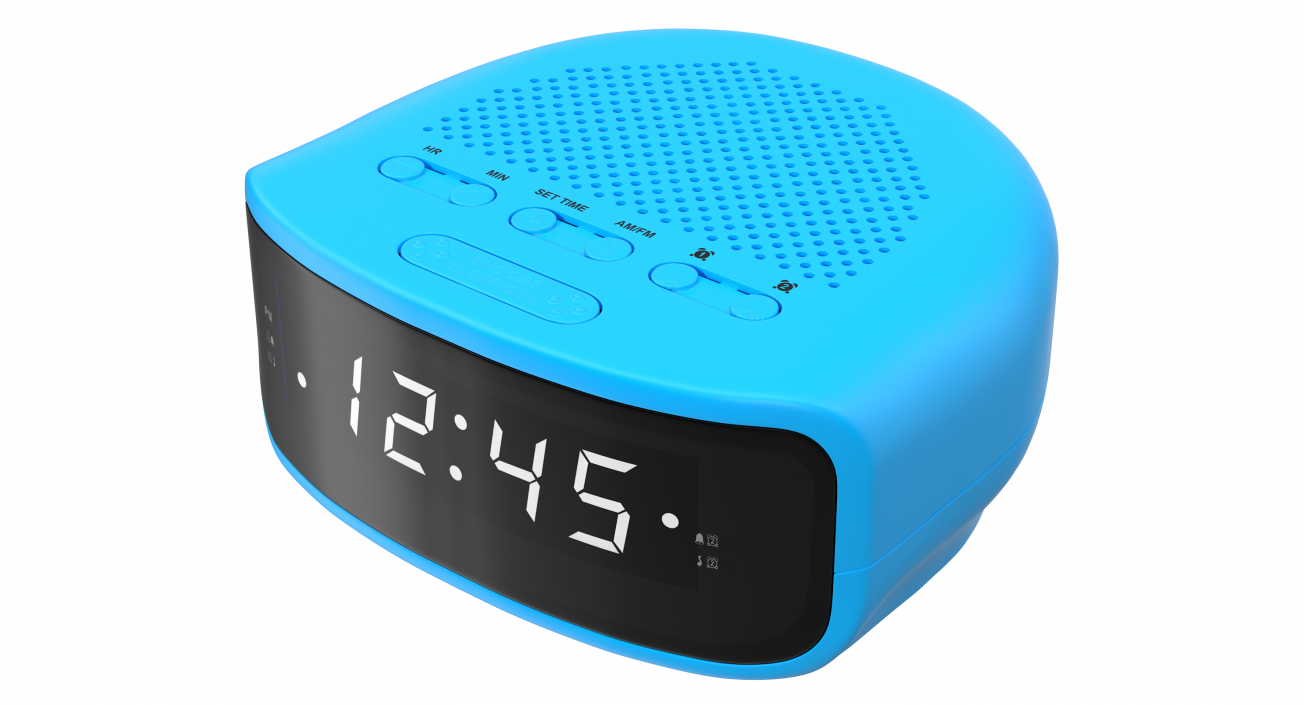 Digital Clock Radio Generic 3D