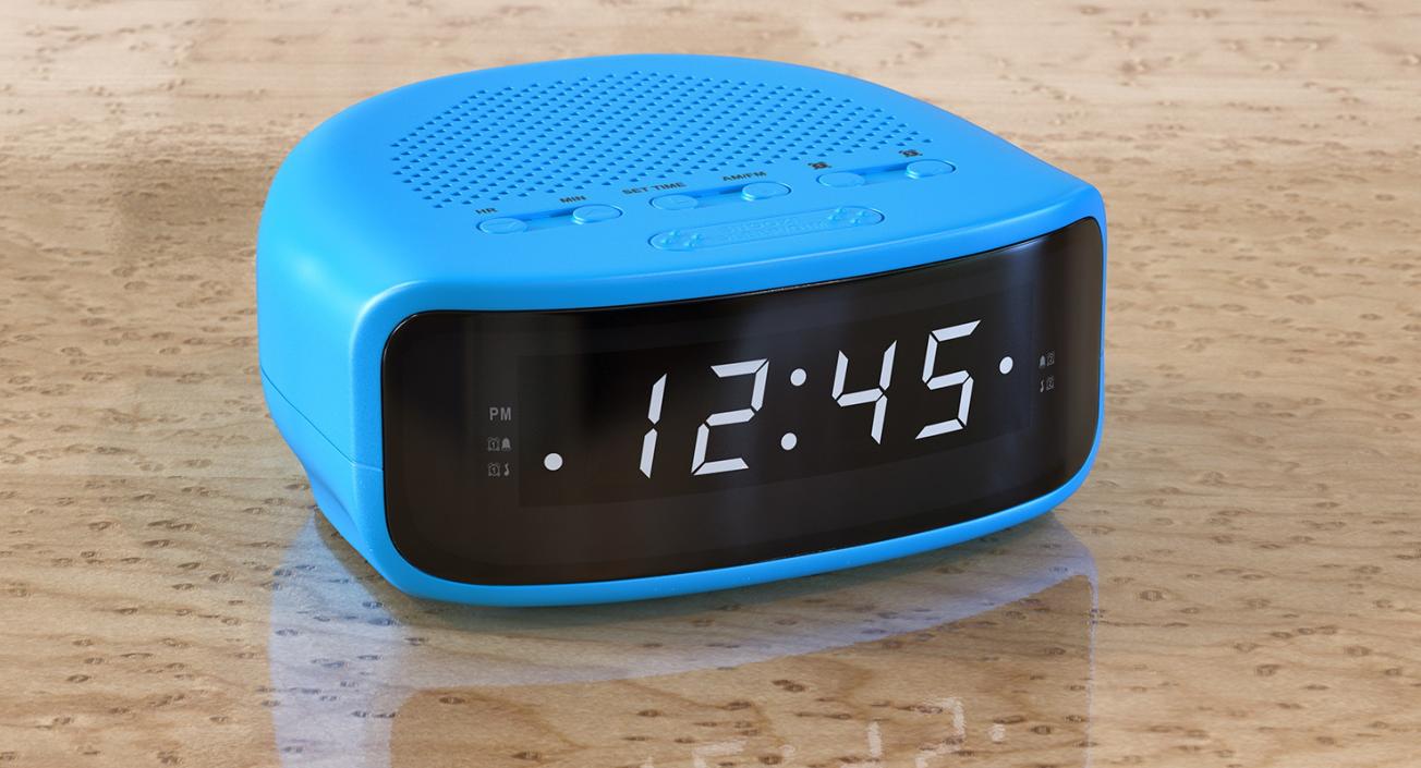 Digital Clock Radio Generic 3D