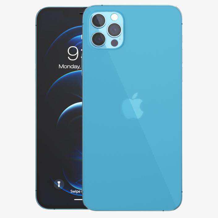 3D Apple iPhone 12 Pro Max Pacific Blue