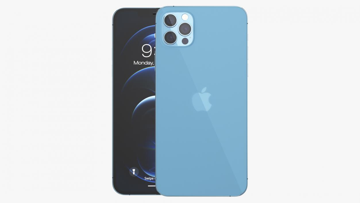 3D Apple iPhone 12 Pro Max Pacific Blue