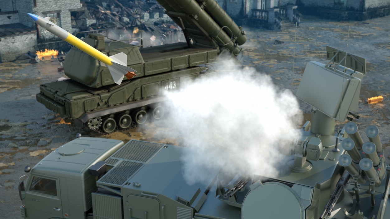 3D model Pantsir S1 Missile 57E6E without Booster