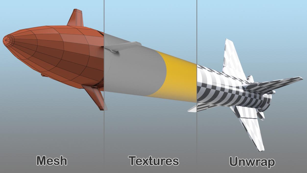 3D model Pantsir S1 Missile 57E6E without Booster