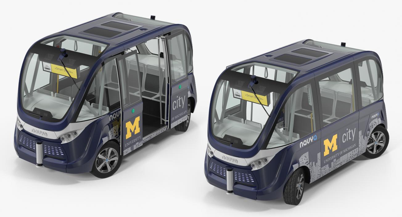 3D model Driverless Bus Navya Arma