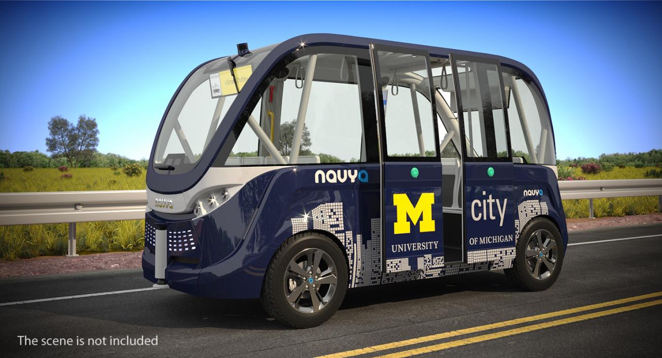 3D model Driverless Bus Navya Arma