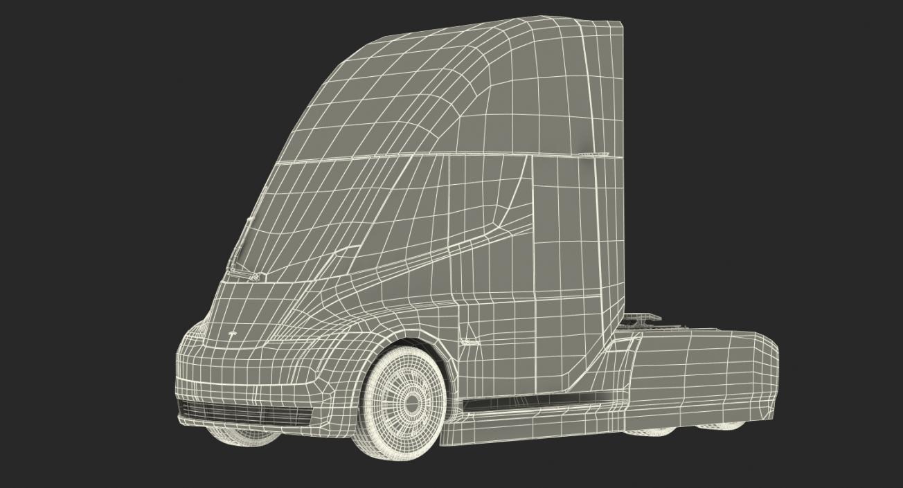 3D Tesla Semi Trucks Collection model