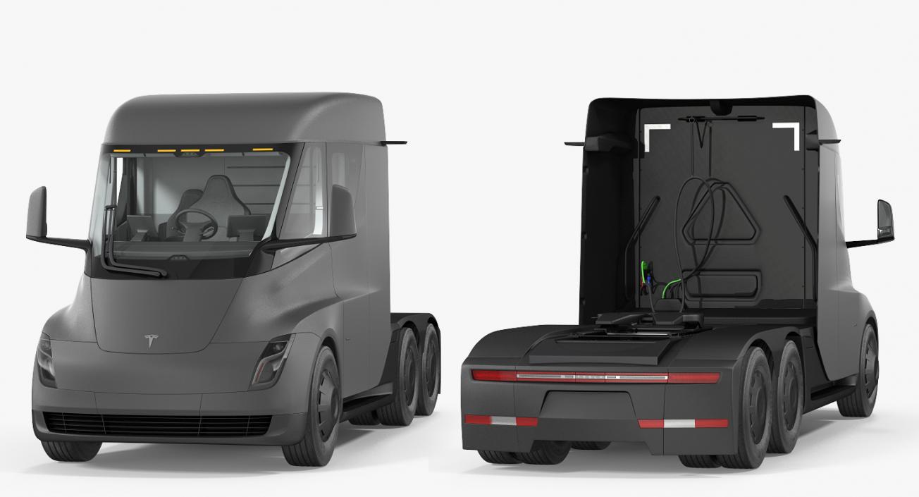 3D Tesla Semi Trucks Collection model