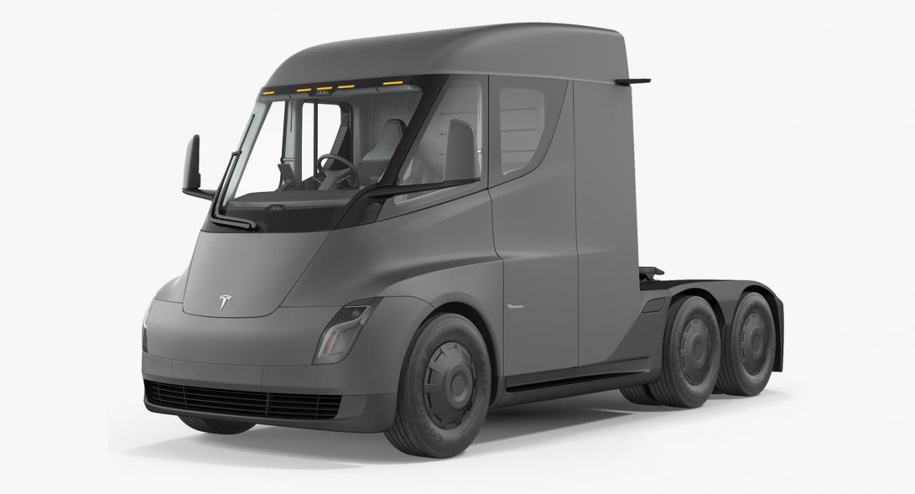 3D Tesla Semi Trucks Collection model