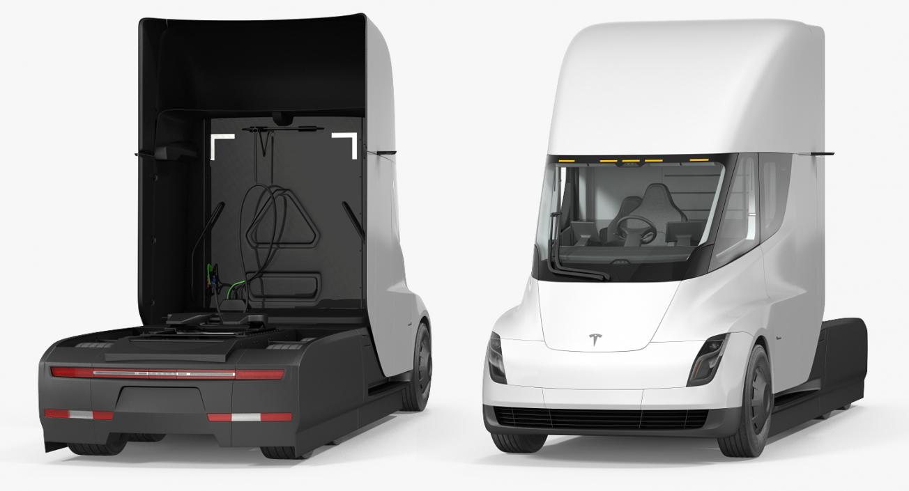 3D Tesla Semi Trucks Collection model