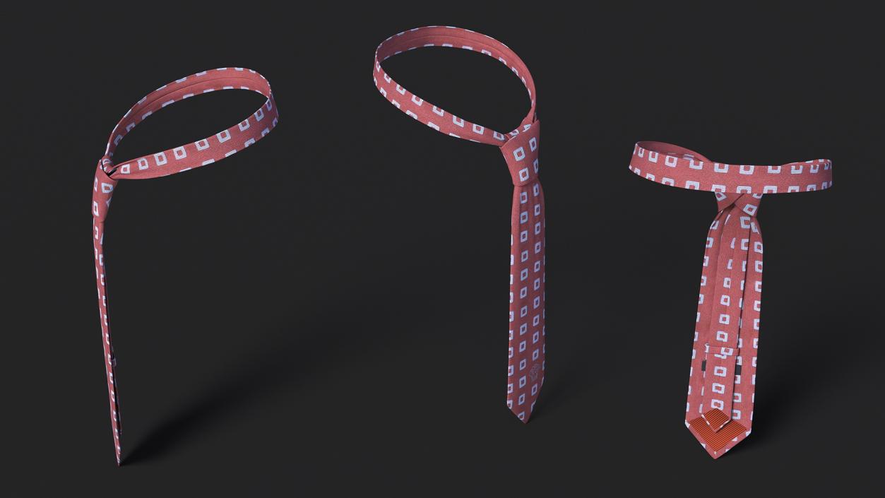 Patterned Necktie 3D