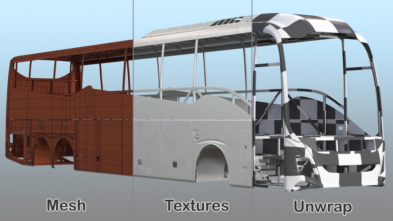 3D model Coach Bus Body Frame