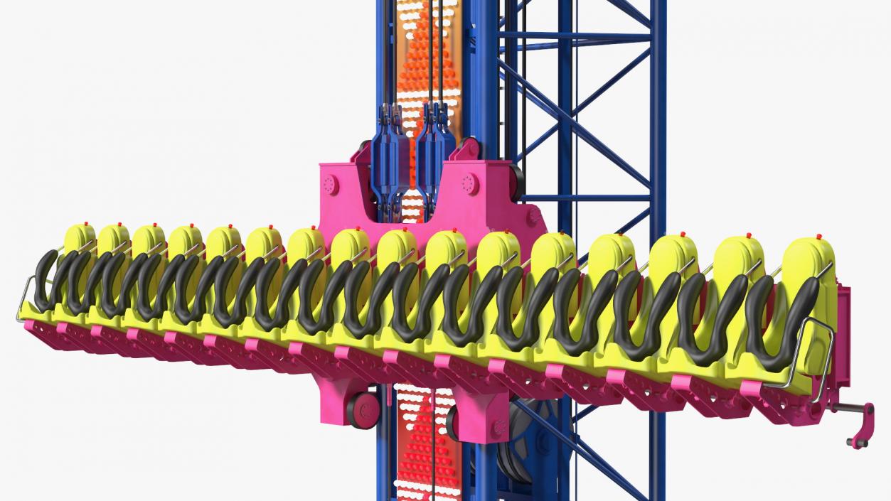 3D Sky Drop Amusement Park Equipment model