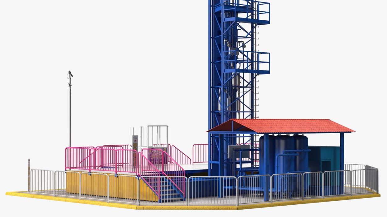 3D Sky Drop Amusement Park Equipment model