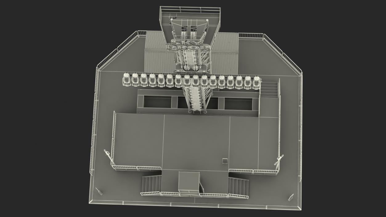 3D Sky Drop Amusement Park Equipment model