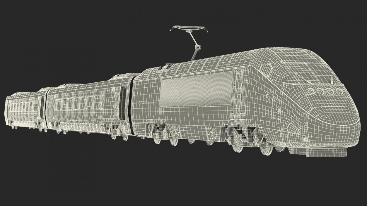 3D Amtrak Acela Express Train Rigged model