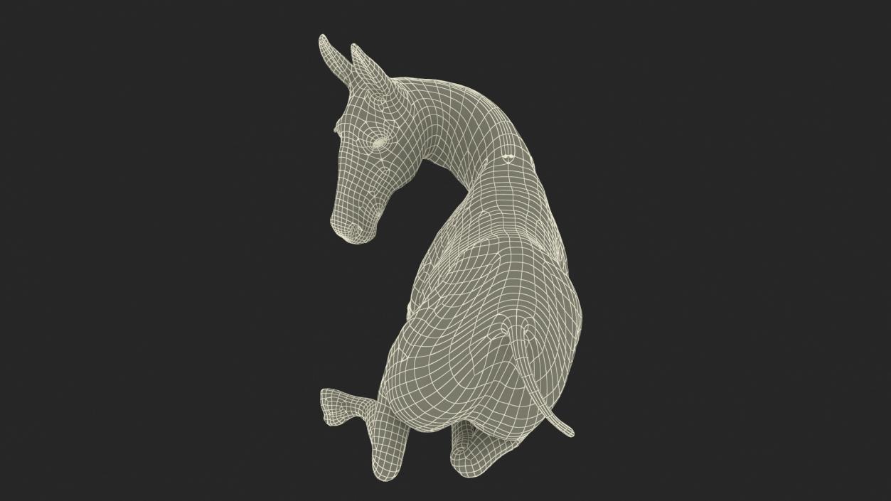 3D Lying Mule Fur 2