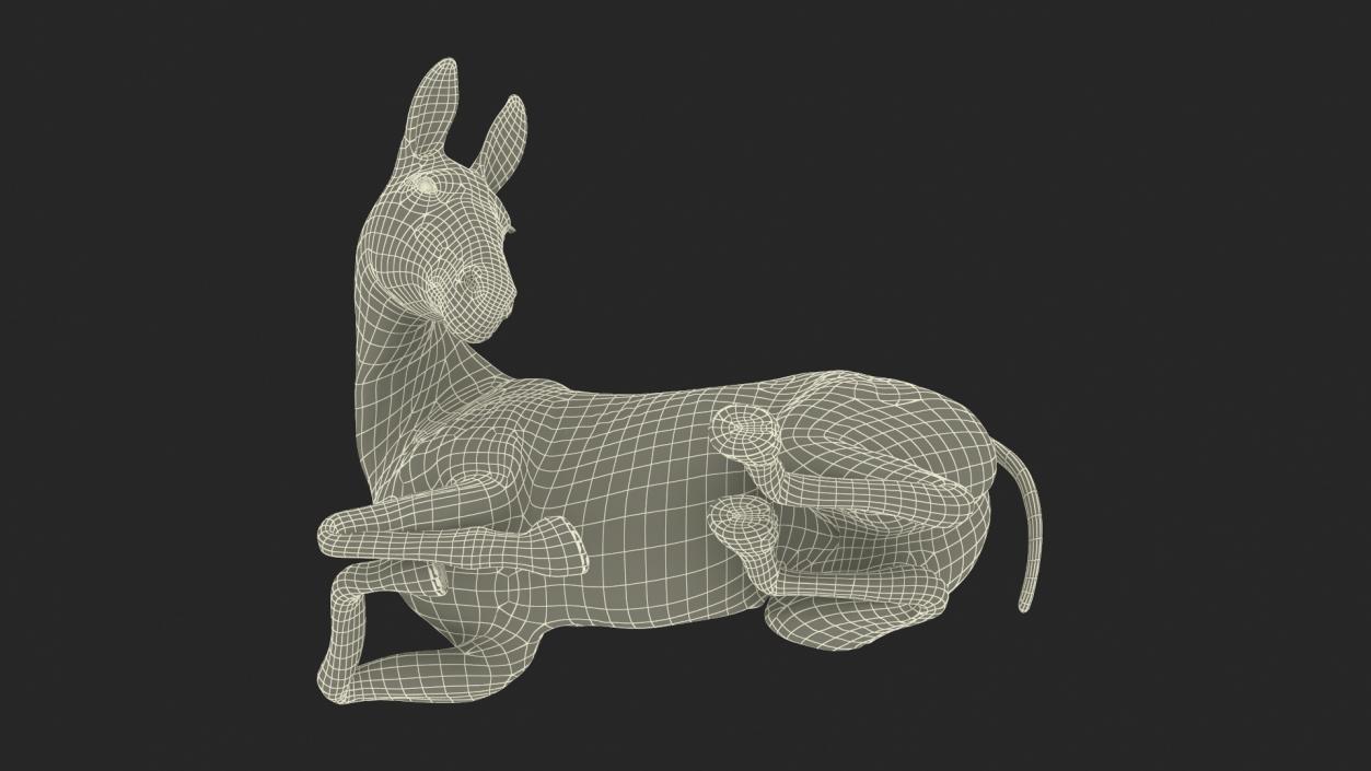 3D Lying Mule Fur 2