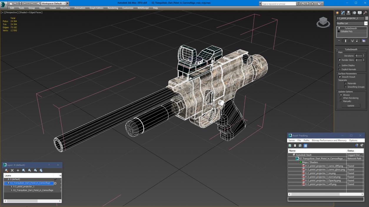 3D X2 Tranquilizer Dart Pistol in Camouflage