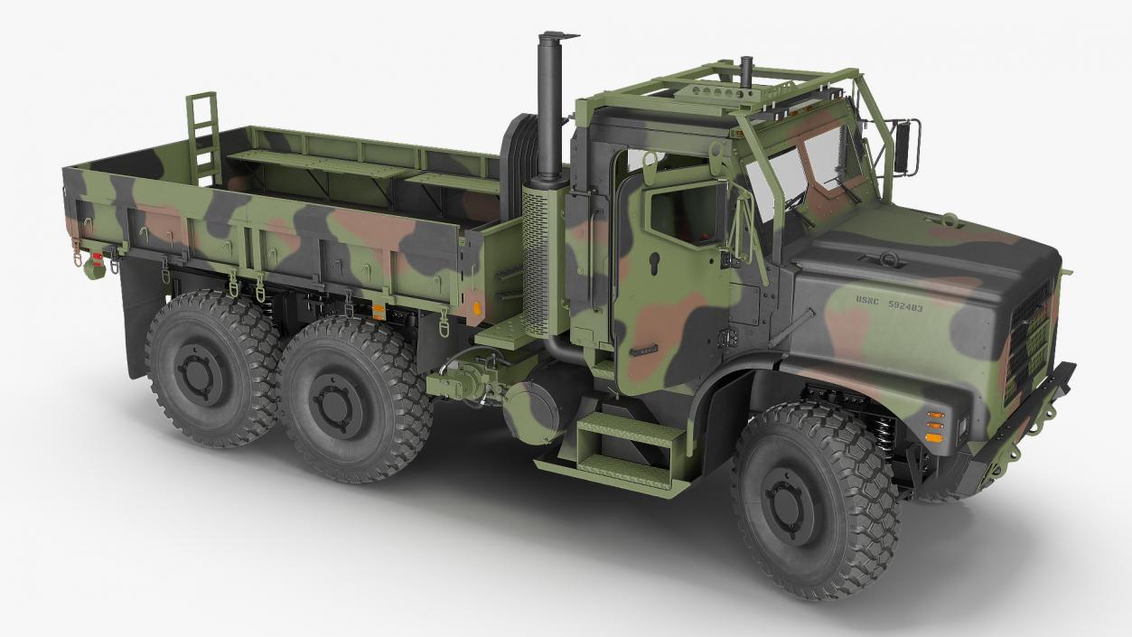 Medium Tactical Vehicle 6x6 Rigged 3D model