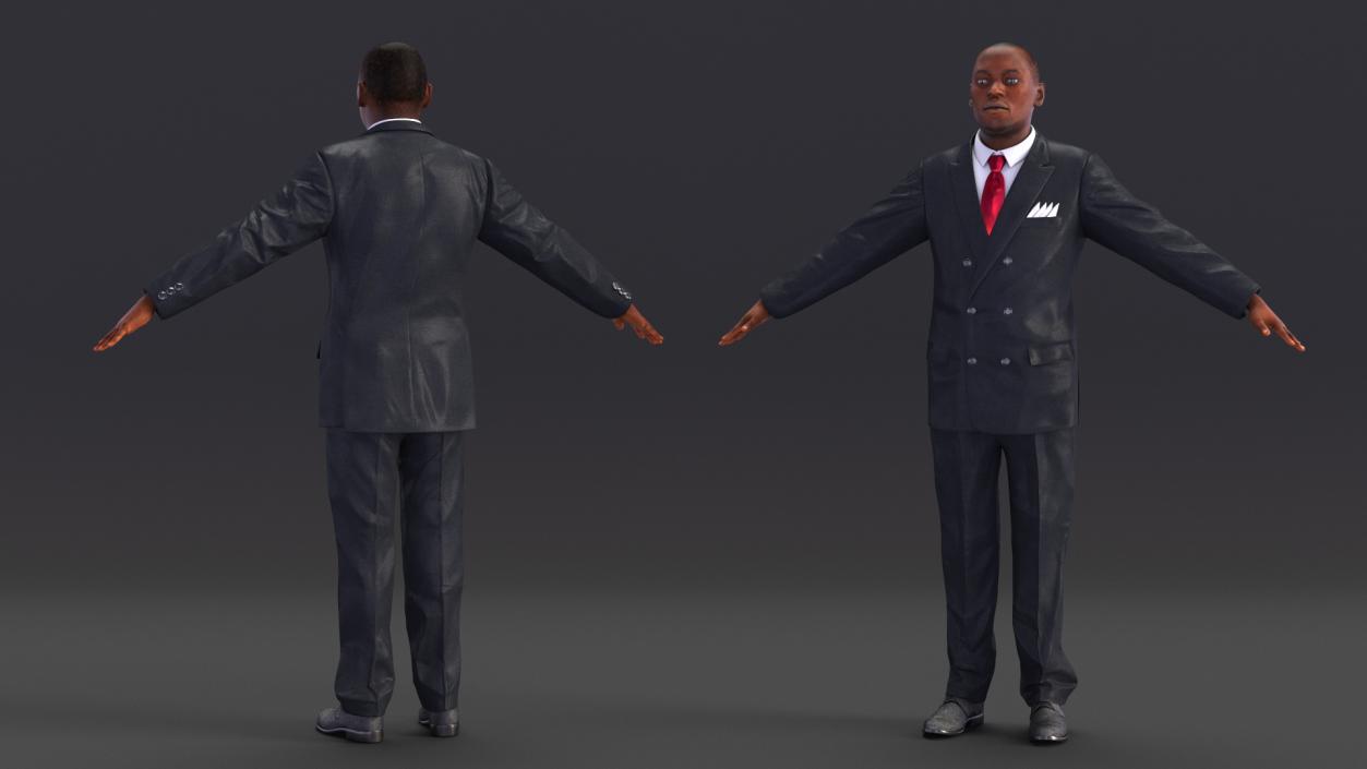 3D Handsome African American Business Man Entrepreneur