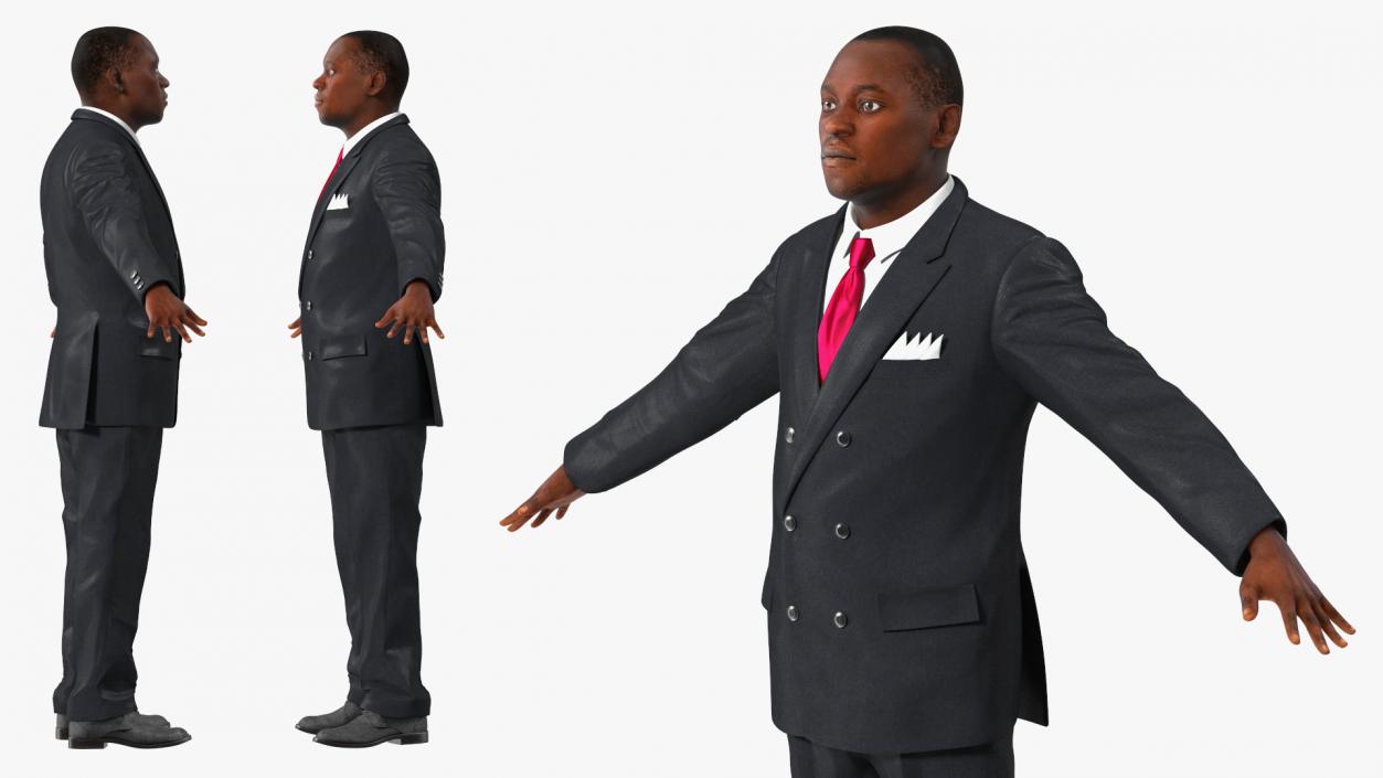 3D Handsome African American Business Man Entrepreneur