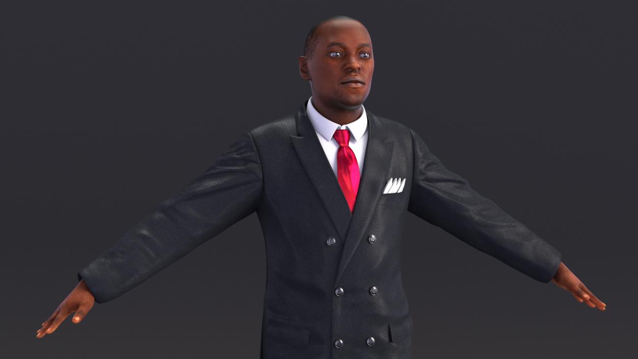 3D Handsome African American Business Man Entrepreneur