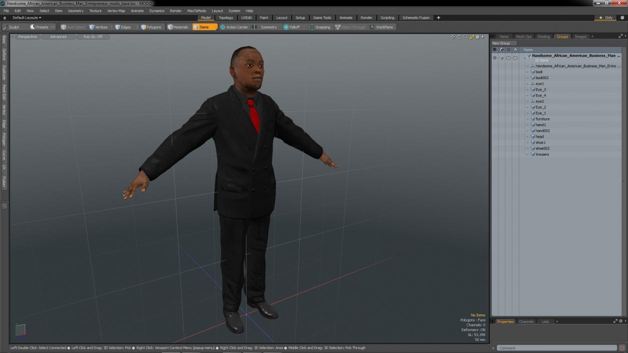 3D Handsome African American Business Man Entrepreneur