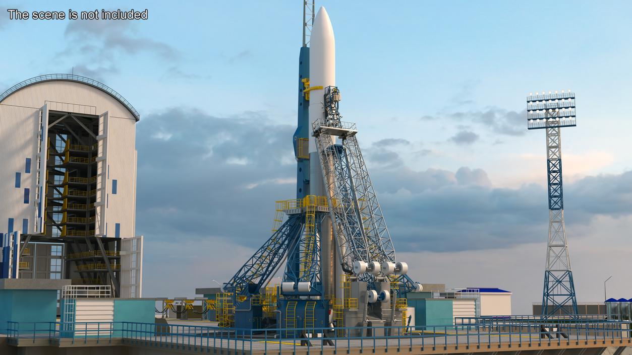 3D Heavy Lift Rocket with Six Solid Boosters