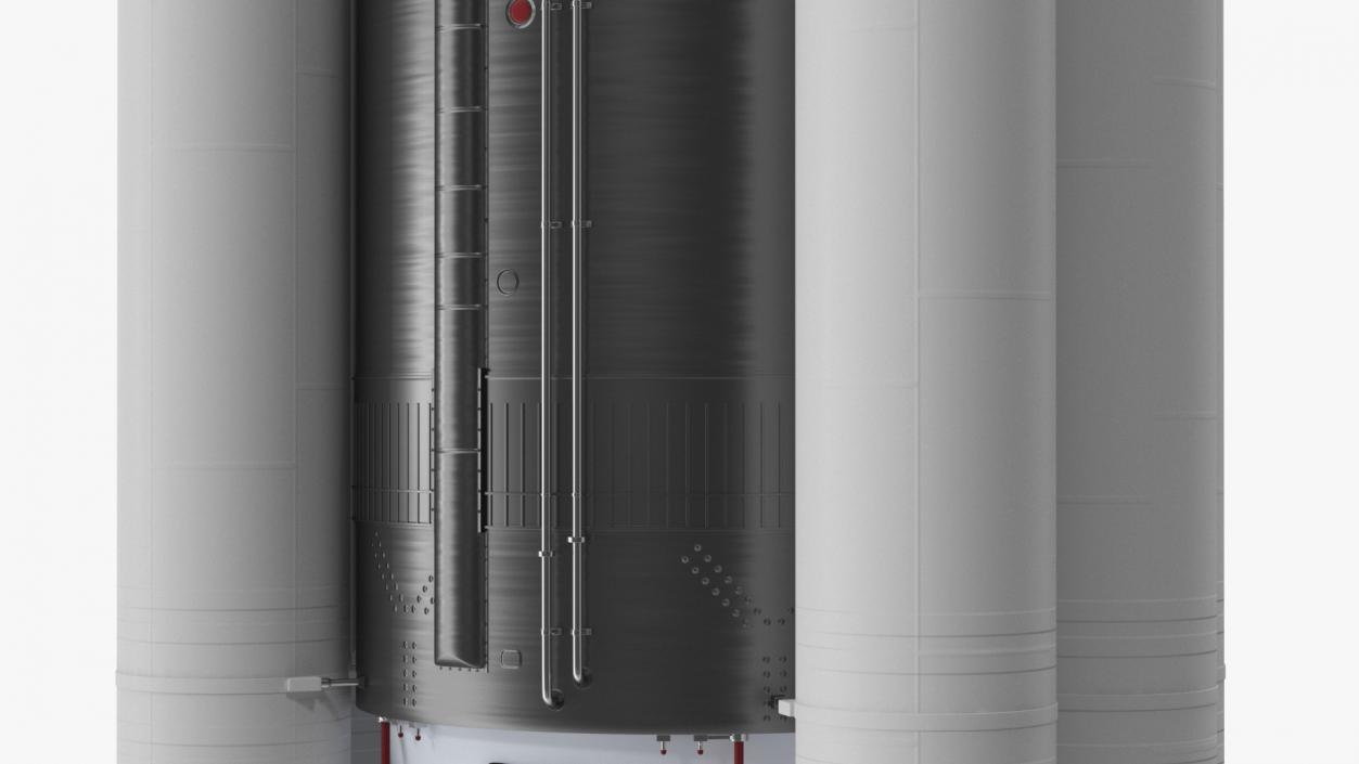 3D Heavy Lift Rocket with Six Solid Boosters