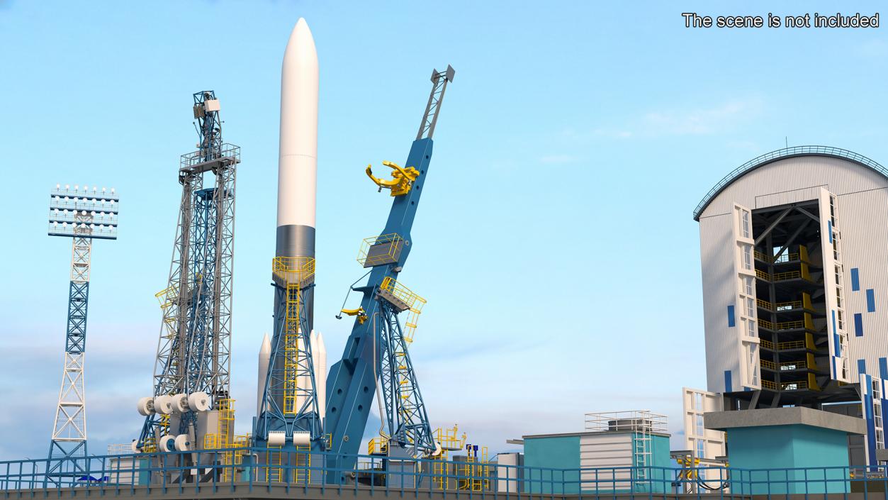 3D Heavy Lift Rocket with Six Solid Boosters