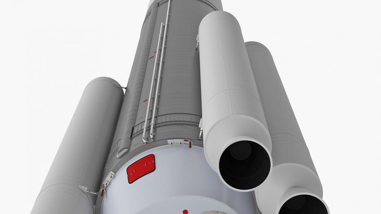 3D Heavy Lift Rocket with Six Solid Boosters