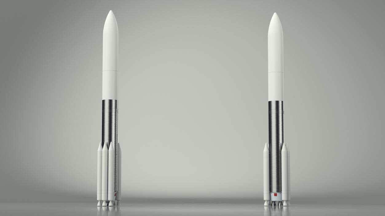 3D Heavy Lift Rocket with Six Solid Boosters