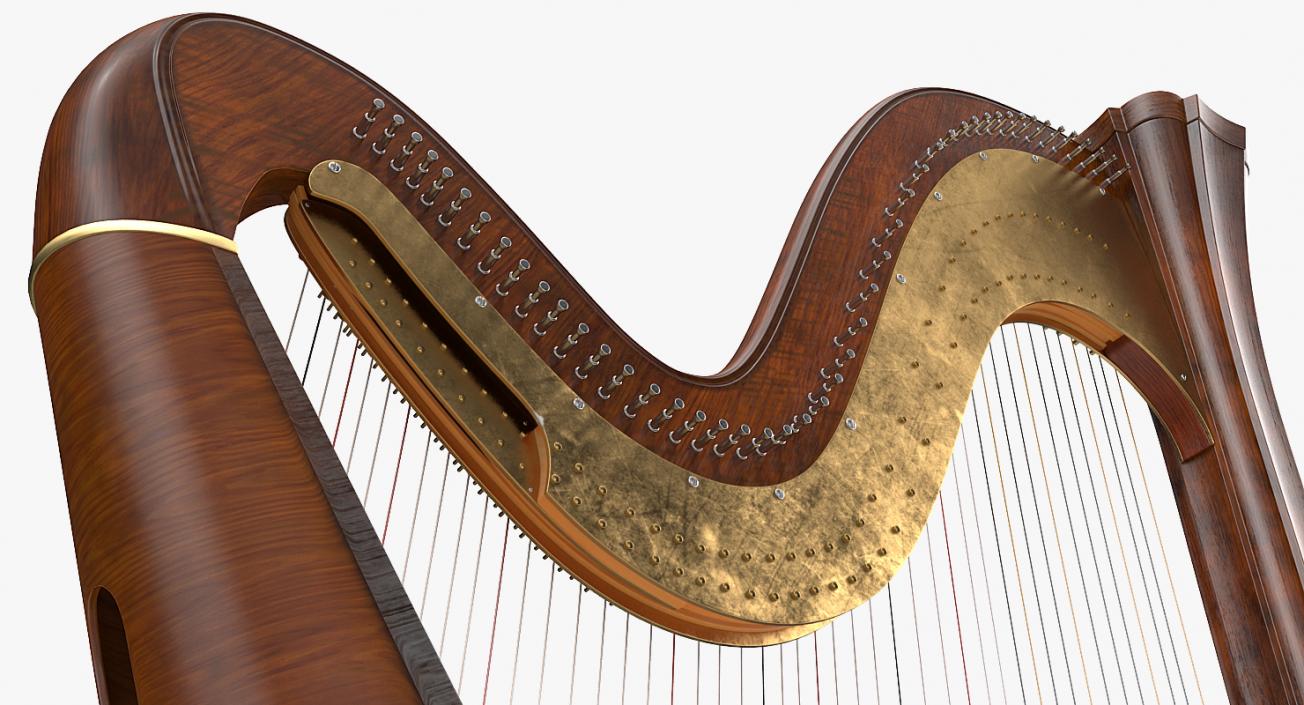 3D Pedal Harp Instrument