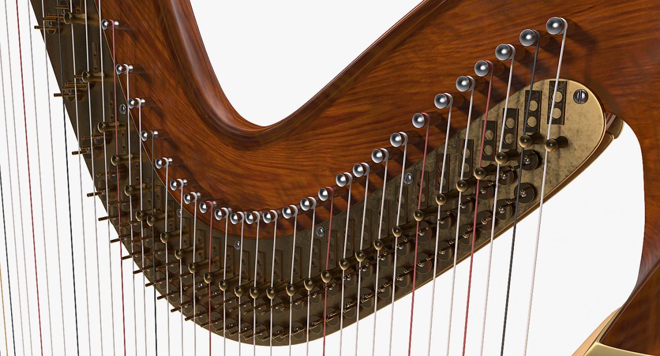 3D Pedal Harp Instrument