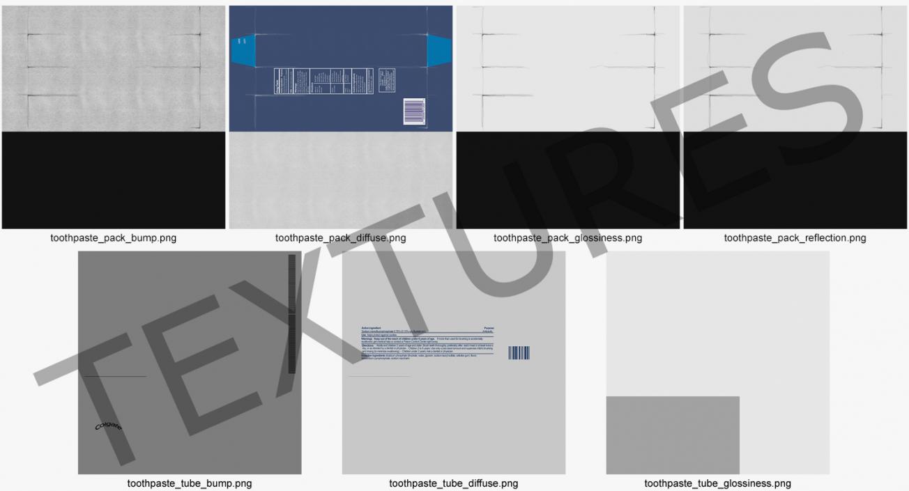 3D Tube and Box Toothpaste model