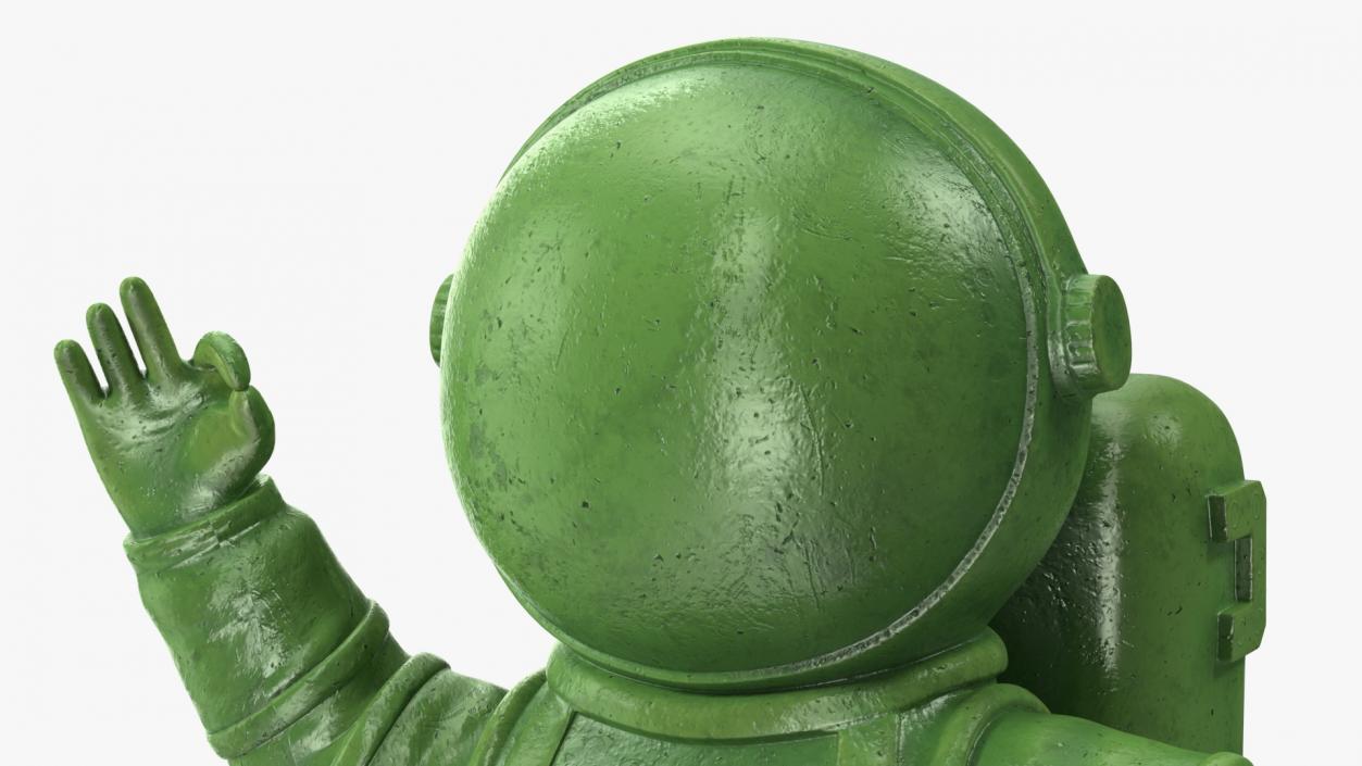 Astronaut Toy Character Green OK Pose 3D