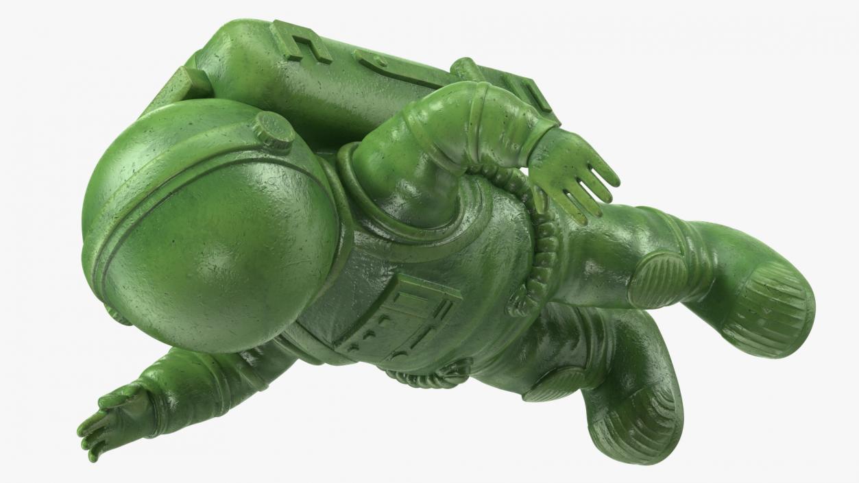 Astronaut Toy Character Green OK Pose 3D