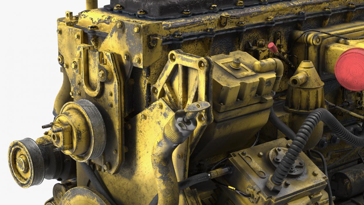 Used Dirty Tractor Diesel Engine 3D