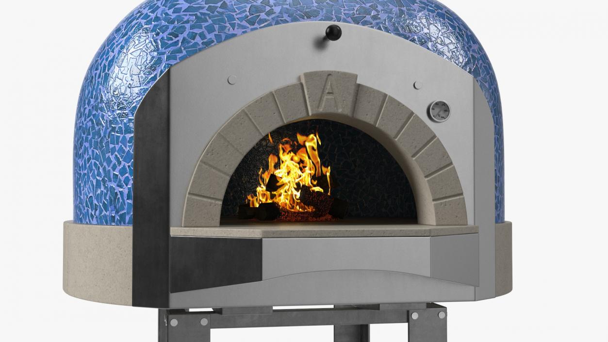 3D model Rustic Italian Pizza Oven Blue