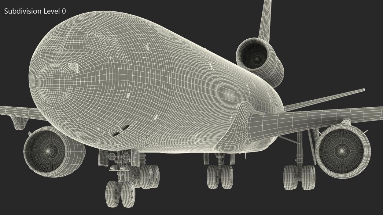 3D model McDonnell Douglas MD11 Tri Jet Airliner Lufthansa Cargo